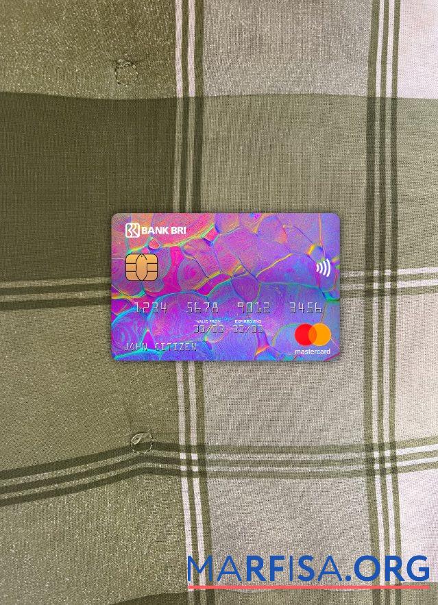 Downloadable Indonesia Bank Rakyat Indonesia (BRI) mastercard photolook front sample